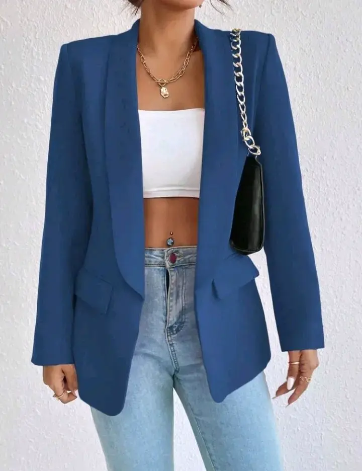 Blazer azul para mujer elegante