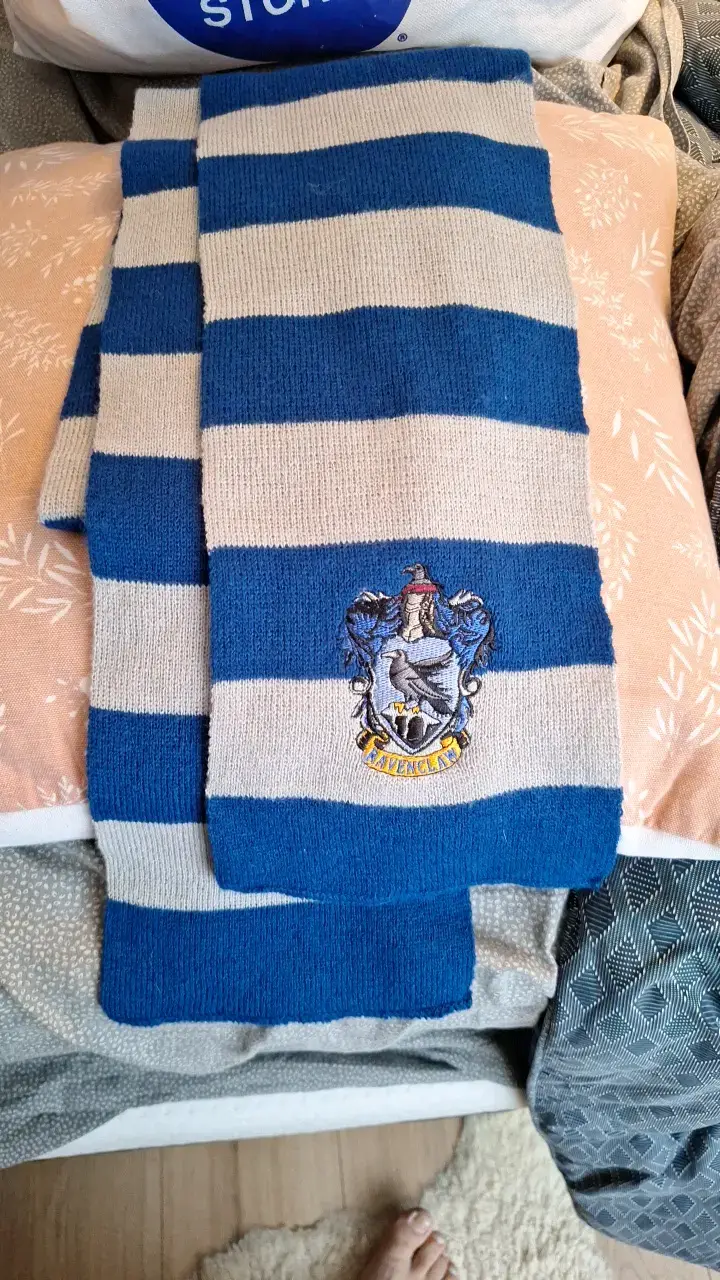 Bufanda de lana azul y gris Ravenclaw - 1