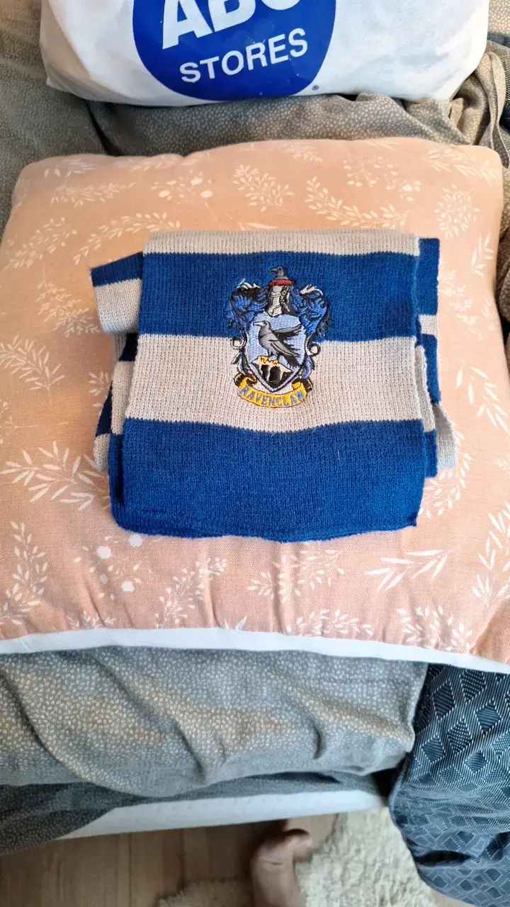 Bufanda de lana azul y gris Ravenclaw - 2