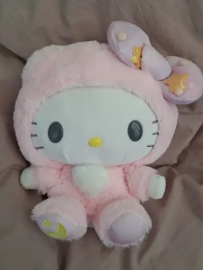 Peluche Hello Kitty rosa con moño - miniatura 1