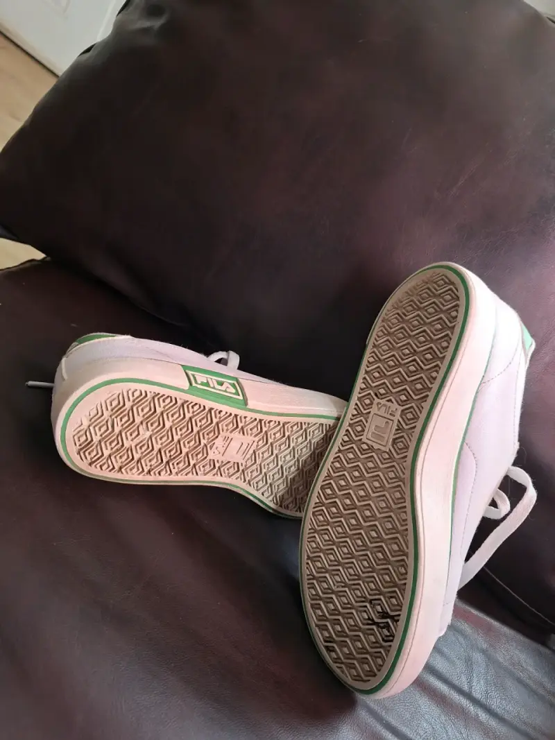 Zapatillas deportivas blancas Fila con detalles verdes - 3