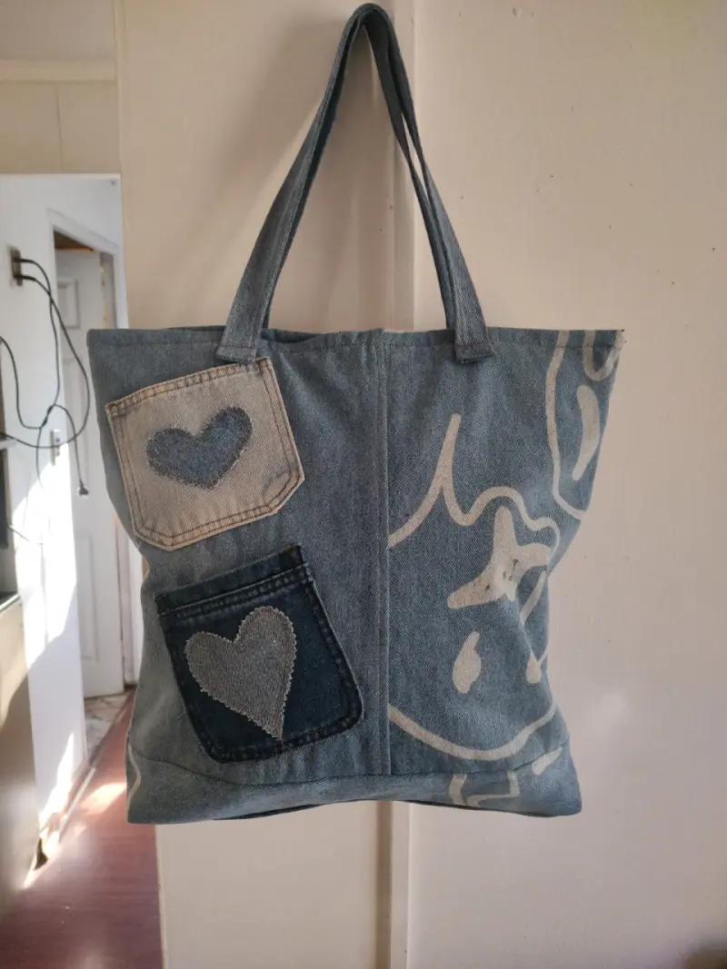 Bolso de mezclilla con diseño único - 5