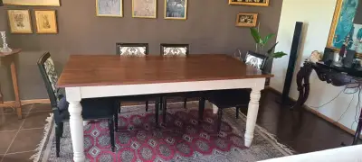 Mesa de comedor de madera estilo clásico - miniatura 4