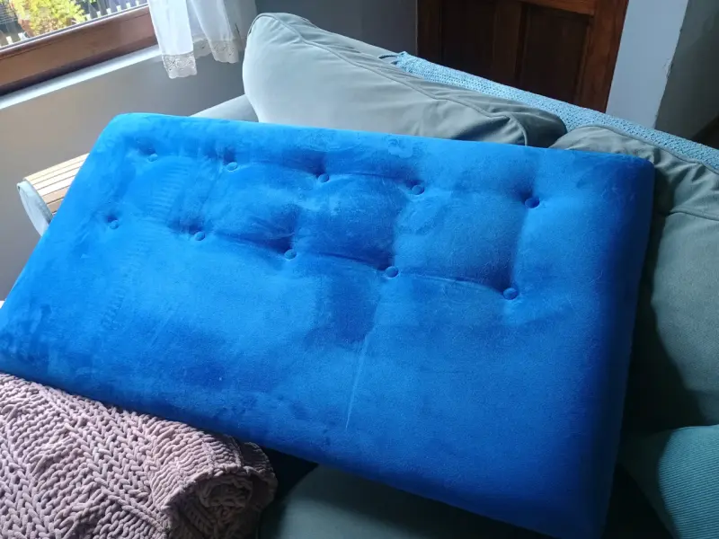 Respaldo de cama azul Bodevir - 1