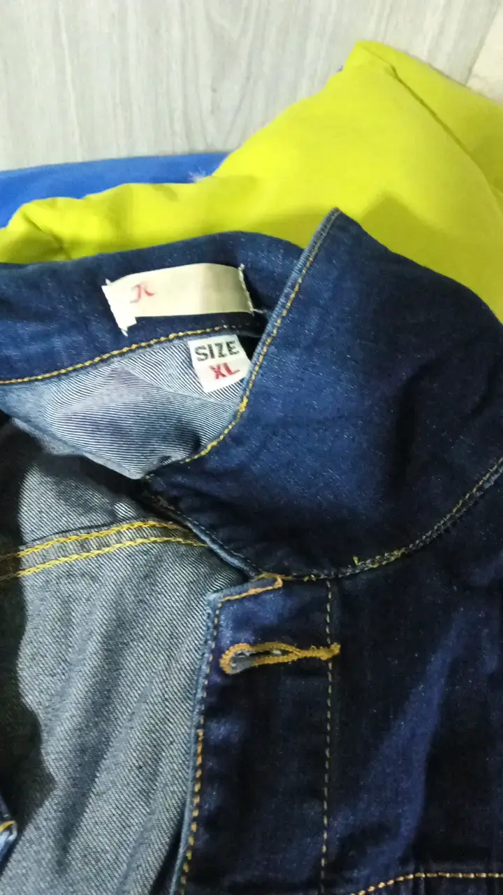 Chaqueta de mezclilla azul para mujer talla XL - 2