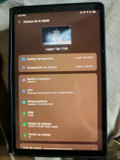 Tablet Lenovo Legion Tab Y700 con 16/512 - miniatura 1