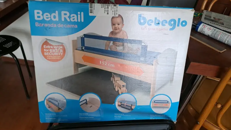 Baranda de cama Bebeglo 152 cm extra seguridad - 1