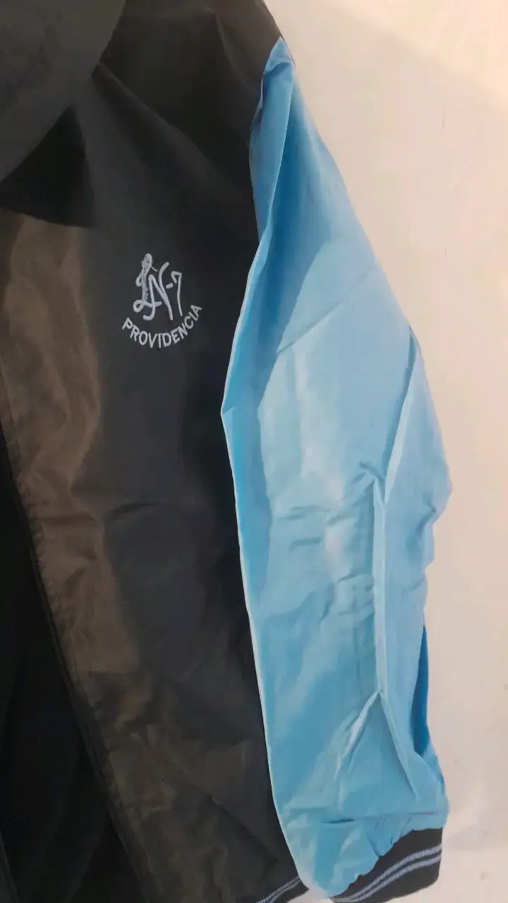Chaqueta escolar negra y azul talla L - 3