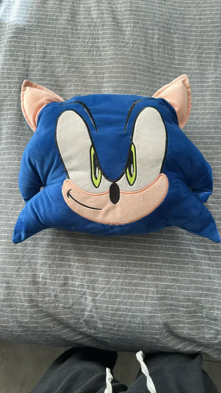 Cojín decorativo de Sonic azul