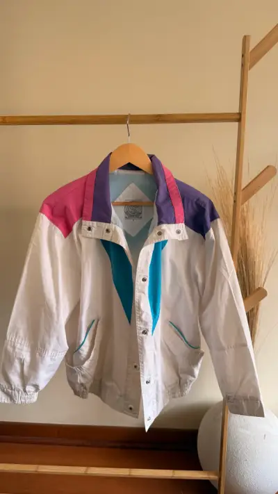 Chaqueta vintage multicolor para mujer - miniatura 1