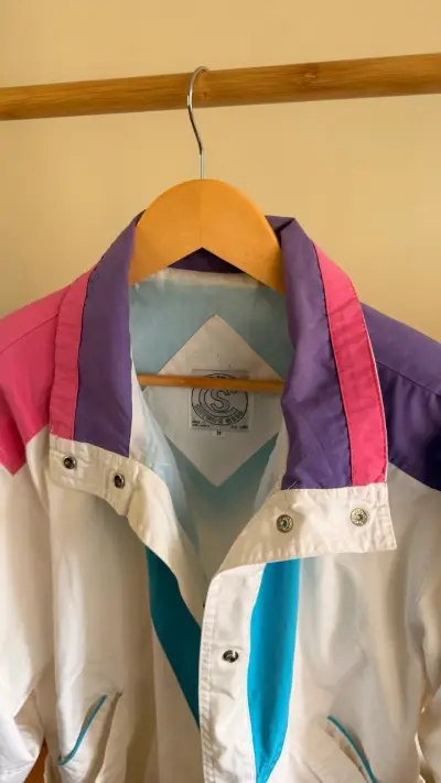 Chaqueta vintage multicolor para mujer - miniatura 2