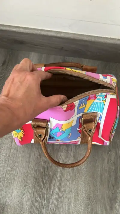 Bolso de mano estampado colorido - miniatura 4