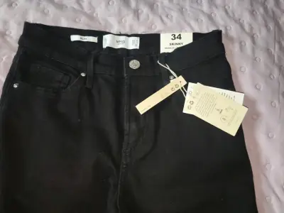 Jeans negros skinny para mujer talla 34 - miniatura 2
