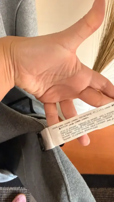 Blazer gris de lana Zara TRF - miniatura 3