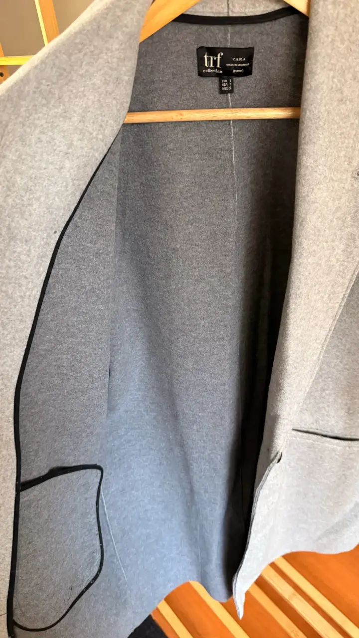 Blazer gris de lana Zara TRF - 4