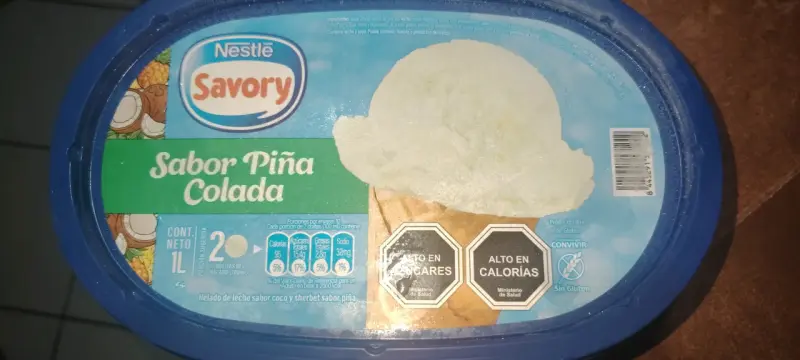 Helado Savory sabor piña colada 1L - 2