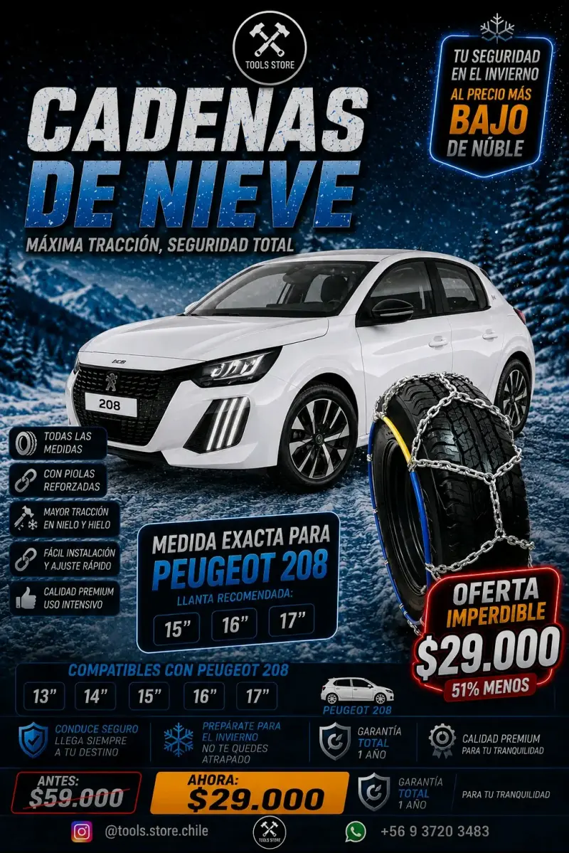 REMATE Cadenas de Nieve para Auto Multicolor - 3