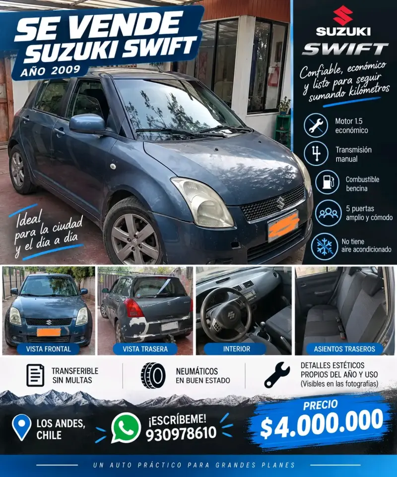 Suzuki Swift 2009 en buen estado - 1