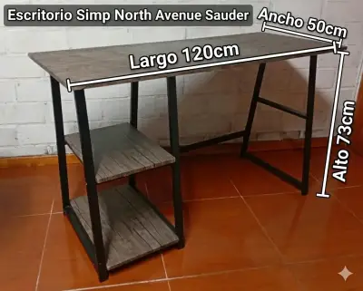 Escritorio moderno con estantes laterales - miniatura 6