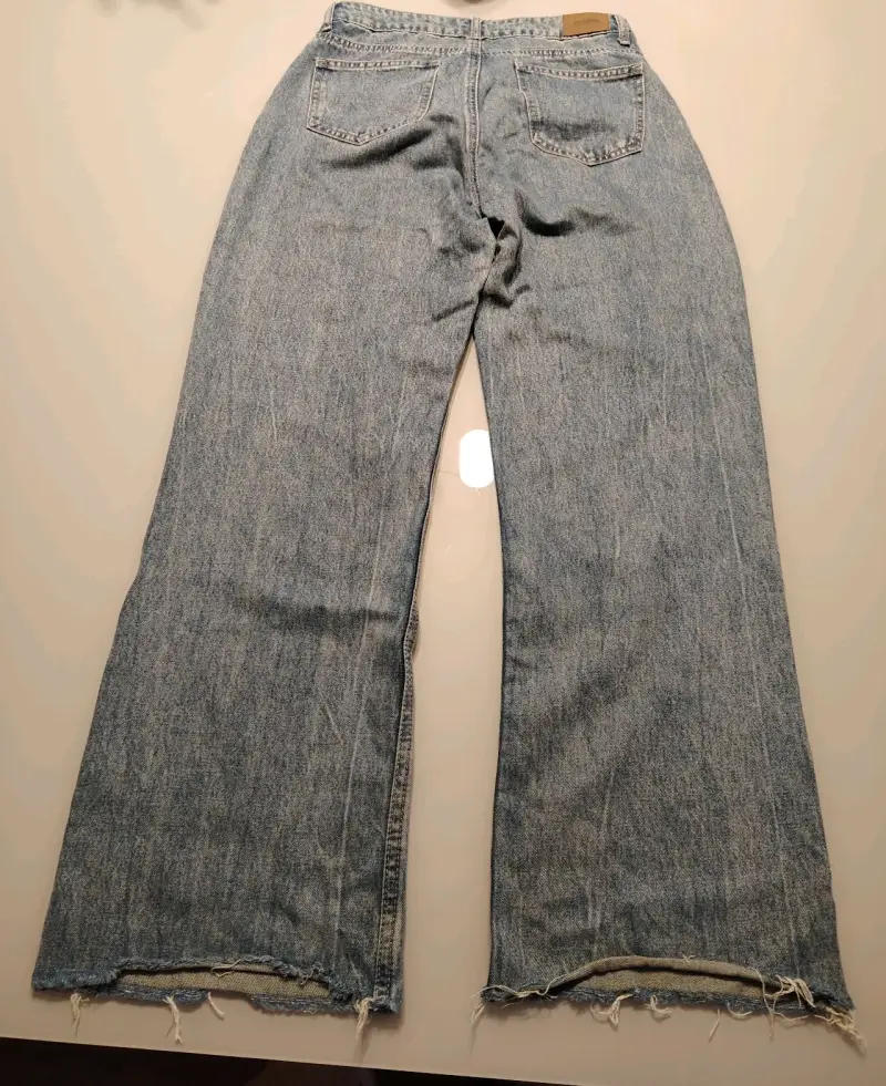 Jeans anchos de mezclilla talla 40 - 2