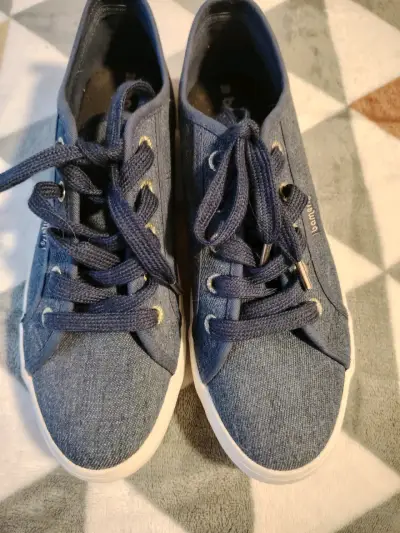 Zapatillas casuales de lona azul Bamers - miniatura 1