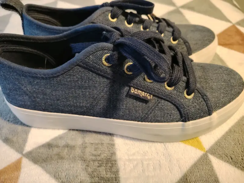 Zapatillas casuales de lona azul Bamers - 3