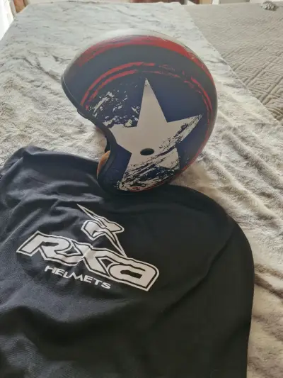 Casco de moto RXC estilo Capitán América - miniatura 1