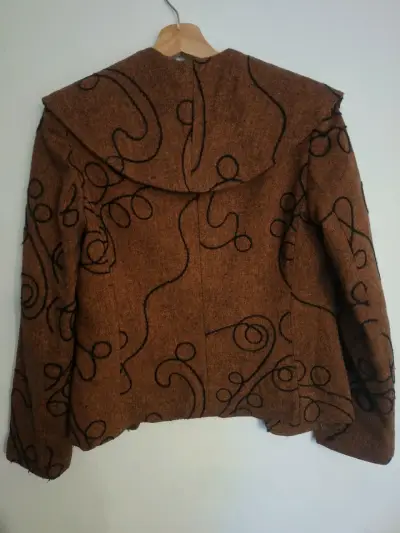 Chaqueta de lana marrón con diseño NMD - miniatura 3