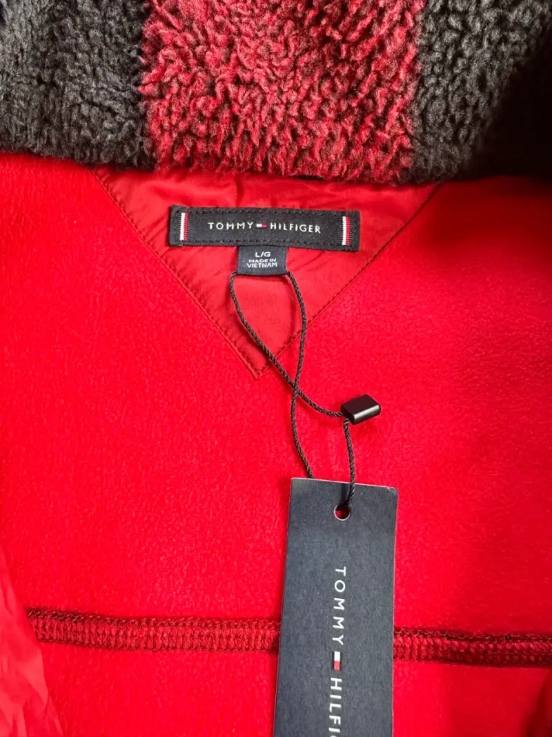 Polar Tommy Hilfiger rojo y negro a cuadros - 2