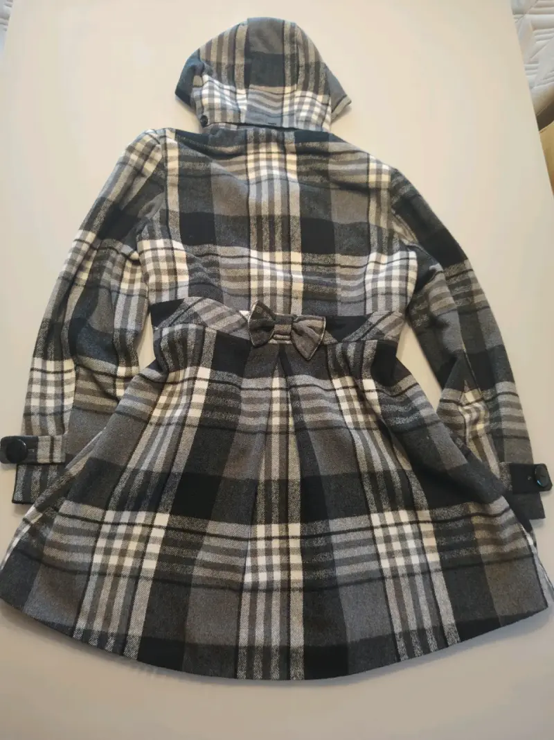 Chaqueta de cuadros con capucha talla XL - 2