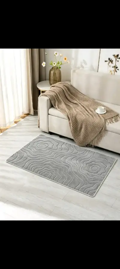 Alfombra decorativa con diseño floral y geométrico - miniatura 3