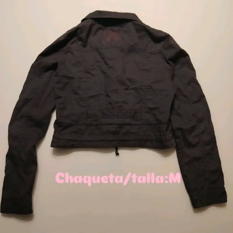 Chaqueta negra casual para mujer talla M - 2