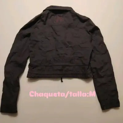 Chaqueta negra casual para mujer talla M - miniatura 2