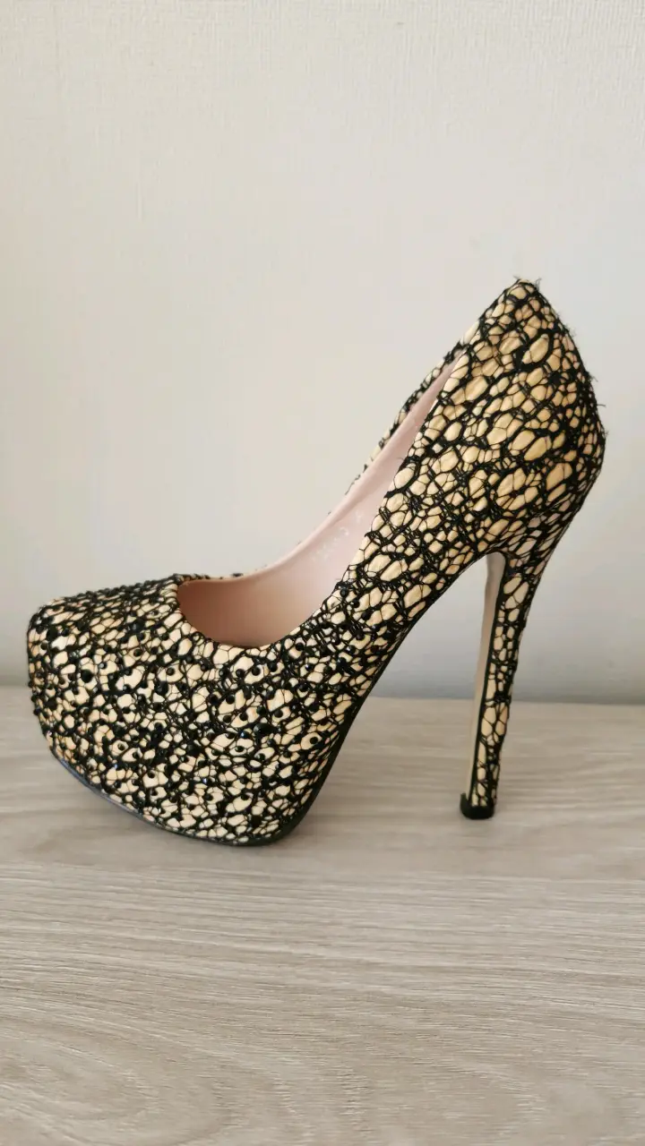 Zapatos G&M Beige Talla 36 Cuero Genuino Taco 14 - 5