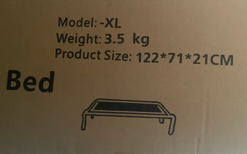 Cama elevada para mascotas negra - 3