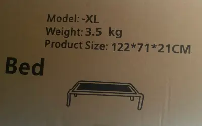 Cama elevada para mascotas negra - miniatura 3