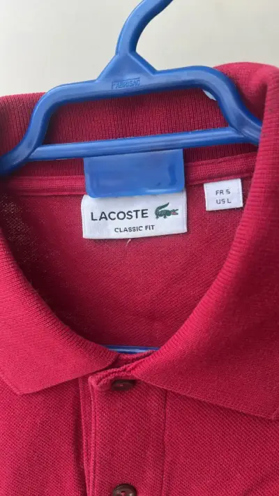 Polera Polo Roja Lacoste Classic Fit - miniatura 3