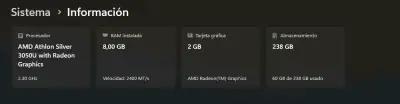 Laptop Acer Aspire 3 con AMD Athlon Silver - miniatura 2