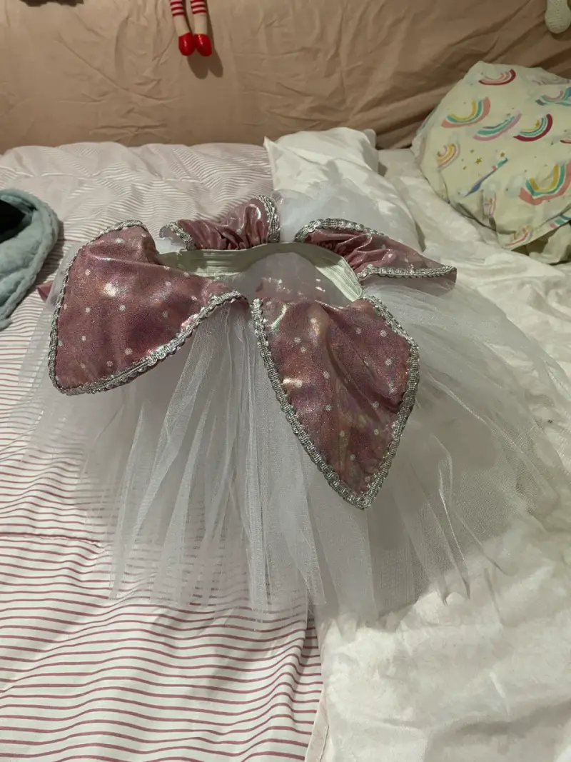 Traje de ballet  infantil rosa con tutu talla 8 - 5