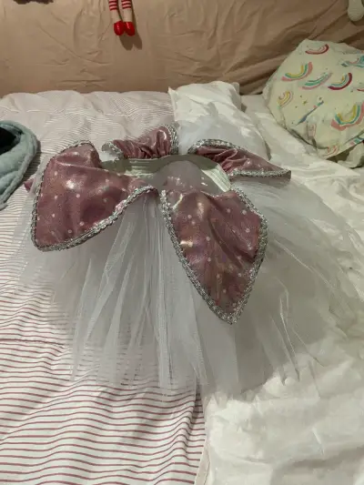 Traje de ballet  infantil rosa con tutu talla 8 - miniatura 5