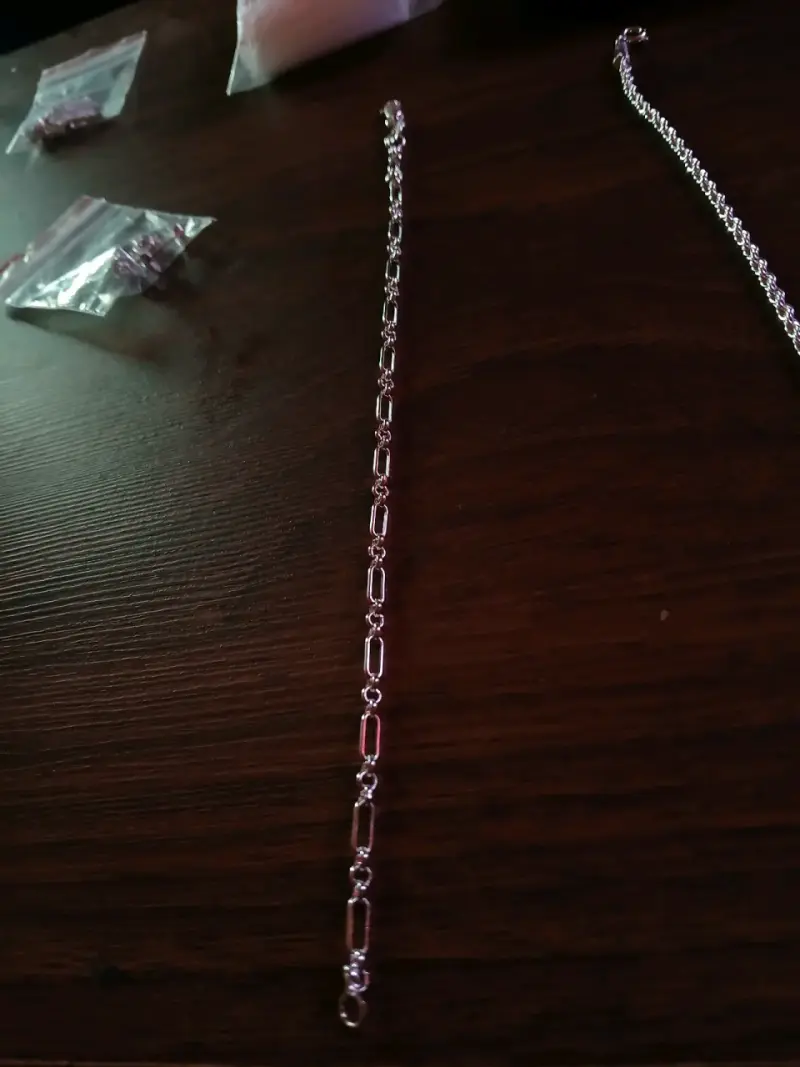 Pulsera de plata con hilo rojo ajustable - 4
