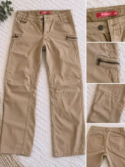 Pantalones cargo beige para mujer tallas 42 - miniatura 1