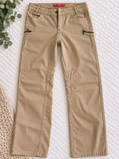 Pantalones cargo beige para mujer tallas 42 - miniatura 2