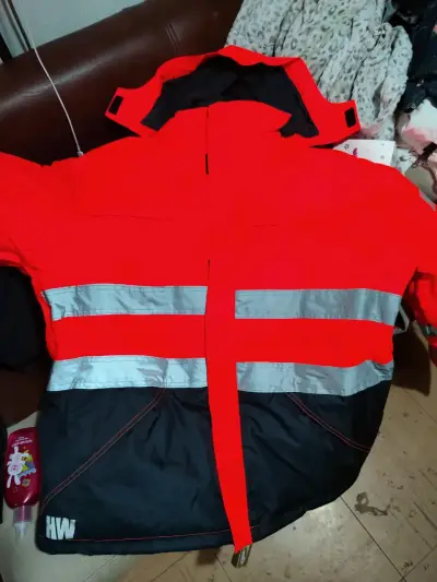 Chaqueta de seguridad reflectante roja - miniatura 2