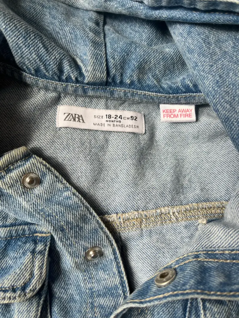 Chaqueta de mezclilla con capucha para niño Zara - 2