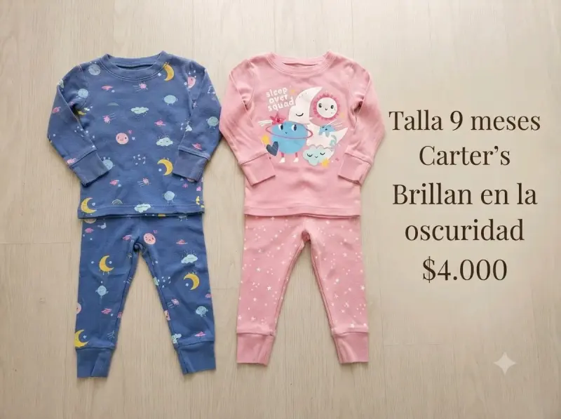 Pijamas Carter's para bebé que brillan en la oscuridad