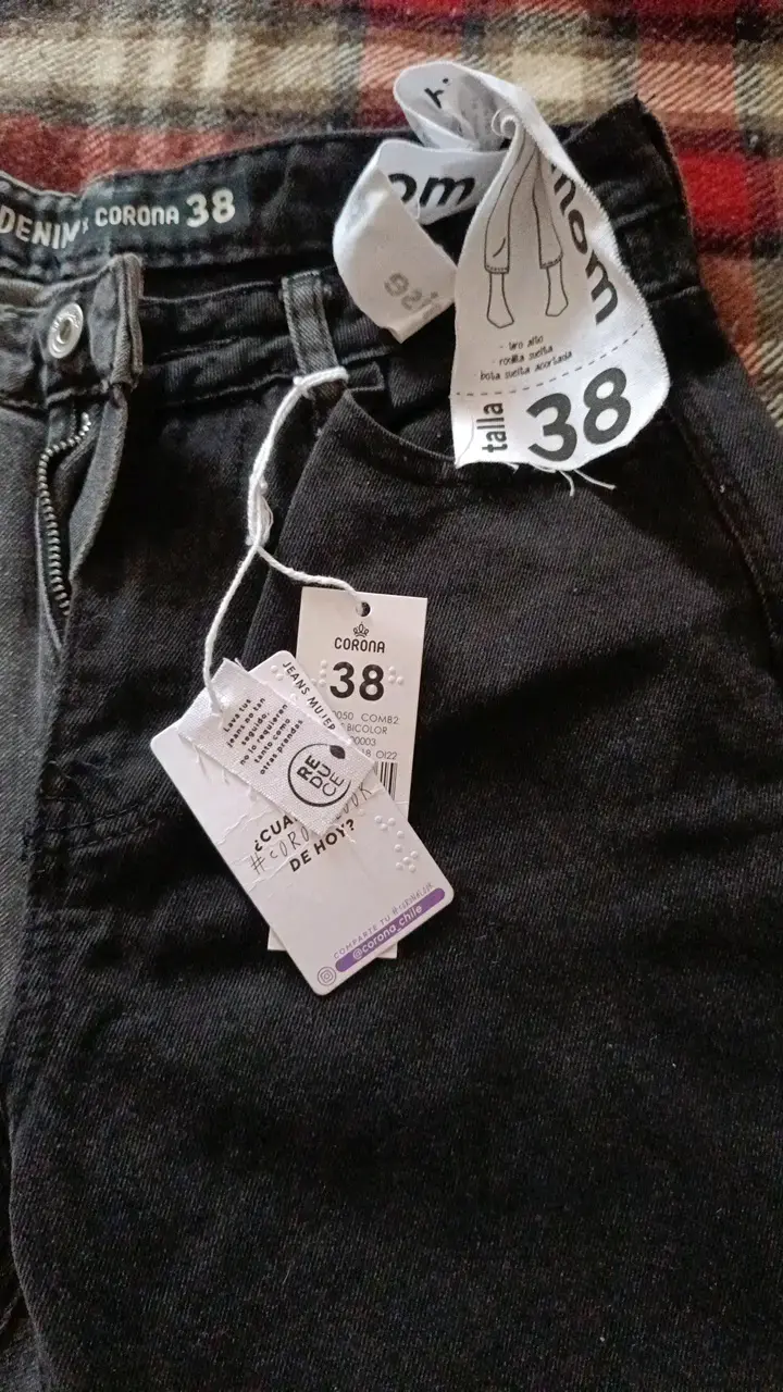 Jeans negros talla 38 marca Corona - 2