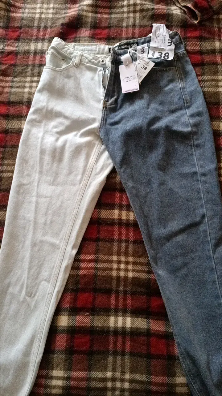 Jeans bicolor talla 38 marca Corona - 1