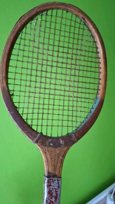 Raqueta de tenis vintage de madera Birmingham - miniatura 2