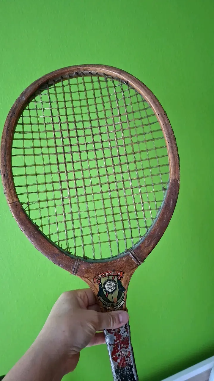 Raqueta de tenis vintage de madera Birmingham - 5